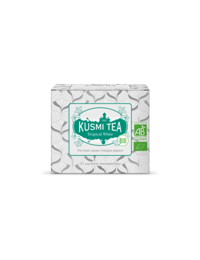 Thés Aromatisés Blancs Tropical White Bio - Etui 20 sachets mousseline - 40gr