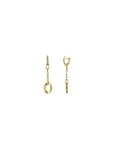 Boucles d'oreilles Chimento Link Sensi en or jaune et diamant 0.11ct