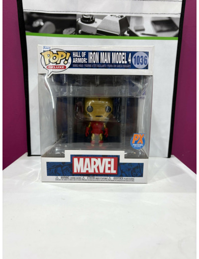 Figurine Funko! Pop - Marvel - Deluxe Hall of Armor Iron Man Model 4 PX Exclusive 9 cm