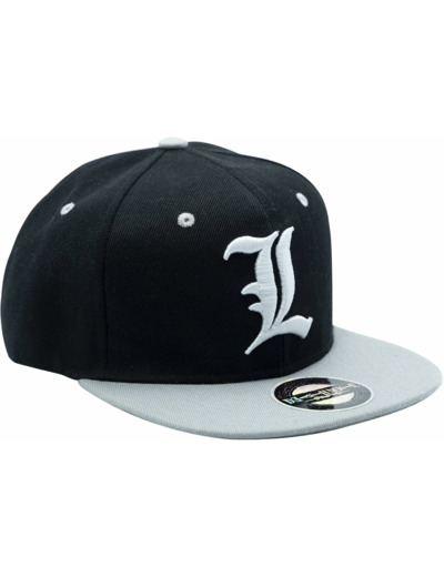 DEATH NOTE - Casquette snapback- Noir & Gris - L