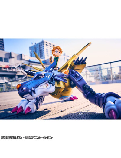 [FIGURINE] Digimon Adventure G.E.M. Precious Series statuette PVC Metal Garurumon & Ishida Yamato 30 cm
