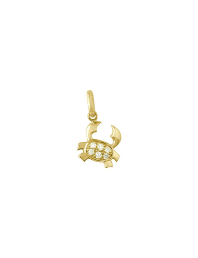 Pendentif Gigi Clozeau Zodiaque Cancer en or jaune et diamants