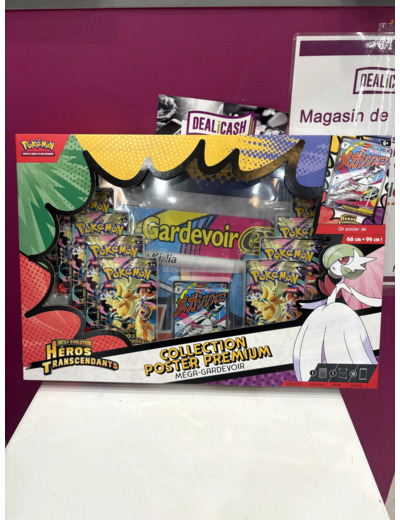 Coffret - Méga-Lucario - Premium Collection Poster - Héros Transcendants - FR - Pokémon [ME2.5] 10 Boosters