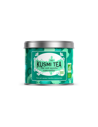 Thés Aromatisés Verts Thé vert menthe-concombre bio - Boîte métal 100gr