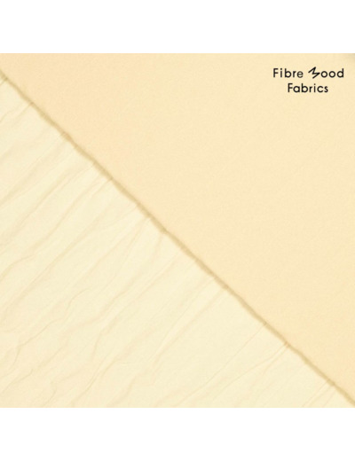 Fibre Mood – Tissu en Coton Mélangé Effet Plissé 3D "Anica" Couleur Crème