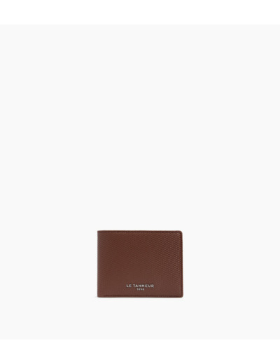 Portefeuille horizontal zippé Emile en cuir signature T