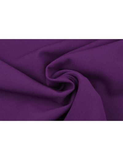Fibre Mood - Tissu Crêpe en Viscose Mélangé Uni Couleur Violet