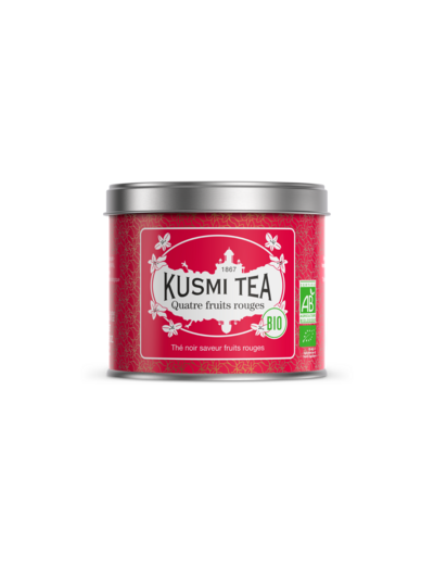 Thés Aromatisés Noirs Quatre fruits rouges Bio - Boîte métal 100gr