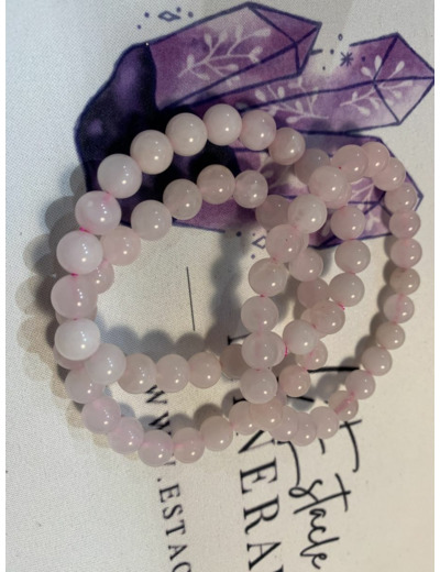 Bracelet en quartz rose