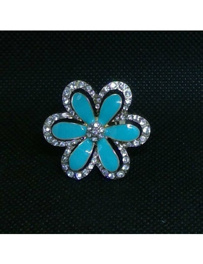 Bague fleur bleue 22-377