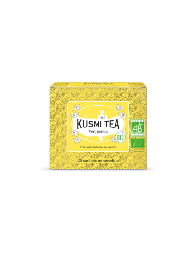 Thés Aromatisés Verts Vert jasmin Bio - Etui 20 sachets mousseline - 40gr