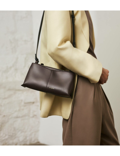 Petit sac bandoulière Félicie en cuir lisse