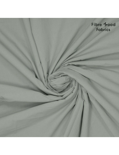 Fibre Mood - Tissu Popeline de Coton Lavé "Tesni" Uni Couleur Gris