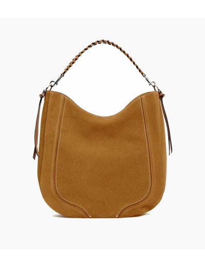 Sac hobo moyen modèle Ella en cuir grainé et nubuck