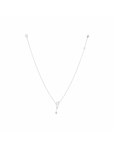 Collier La Brune & La Blonde POP en or blanc et diamants de 0.12ct