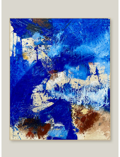 «BLUE GROTTO» - Acrylique sur toile - 65x54 cm