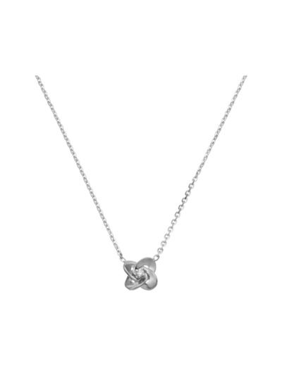 Collier Chimento Link Joy en or gris et diamant, 45cm