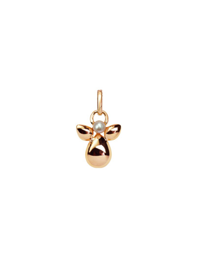 Pendentif Isabelle Langlois Mon Ange en or rose et perle de culture