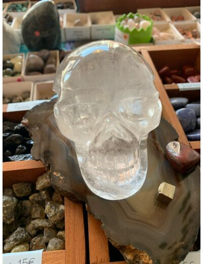 Crâne Cristal de Roche - Taille L - France Minéraux