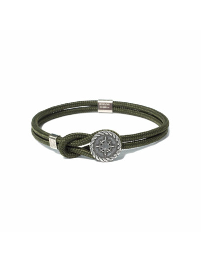 Bracelet Borsari Gioielli en argent et polyester vert