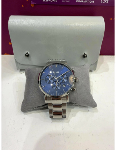 Montre CLUSE Aravis chrono Acier bleu CW0101502011