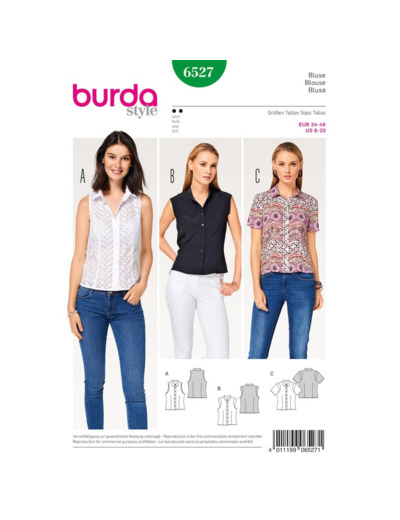 Burda Style – Patron Femme Blouse n°6527 du 34 au 46