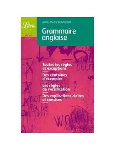 Livre Grammaire Anglaise