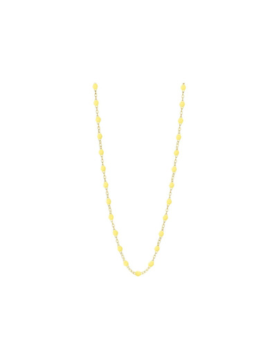 Collier Gigi Clozeau Classique en or jaune et résine mimosa, 42cm