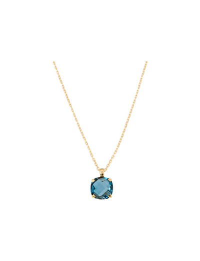 Collier Cesare Pompanon Poppy Blue en or rose et topaze Blue London