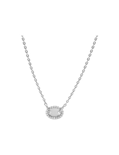 Collier Murat Café Lumière en argent rhodié et oxyde de zirconium