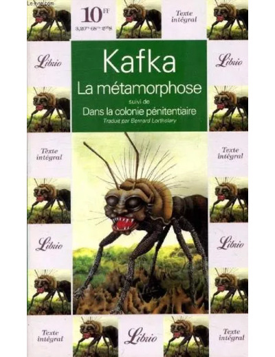 Livre la Métamorphose Suivi de Dans Colonie Pénitentiaire