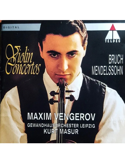 Cd Bruch*, Mendelssohn* Maxim Vengerov, Gewandhausorchester Leipzig, Kurt Masur Violin Concertos (1998, Cd)