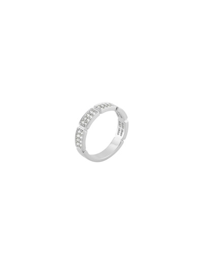 Bague Murat Les Pavés en argent rhodié et oxyde de zirconium