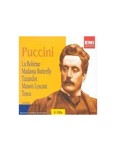 Cd Extraits de La Bohème, Madame Butterfly, Turandot, Manon Lescaut, Tosca