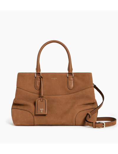 Grand sac à main Romy en cuir nubuck grainé