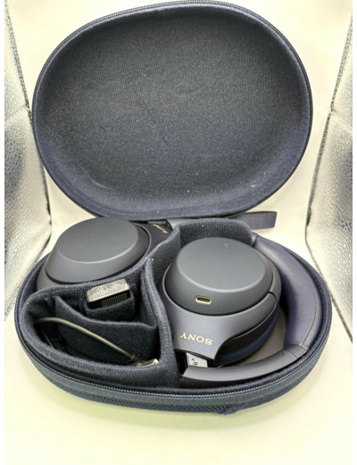 Casque Hi-Res sans fil Bluetooth à réduction de bruit Sony WH-1000XM4 Bleu minuit