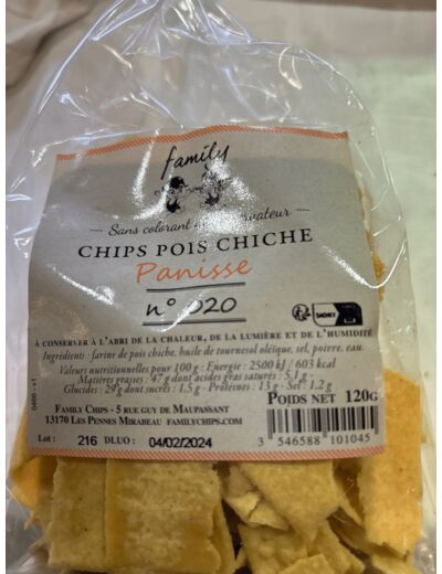Chips de socca (pois chiche)