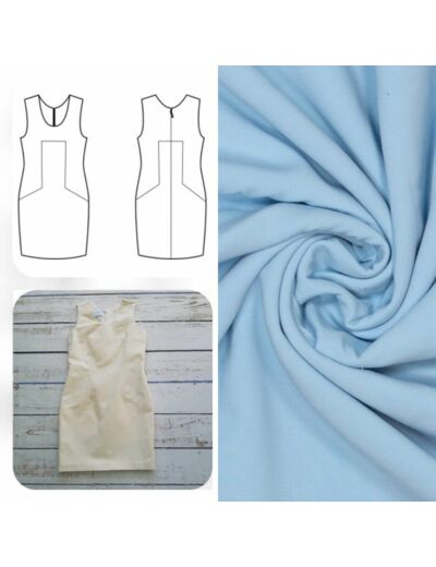 Christine Charles – Kit Couture Robe Catalina Couleur Bleu Clair