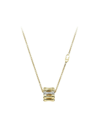 Collier Chimento Bamboo Over en or jaune et diamants, 45cm