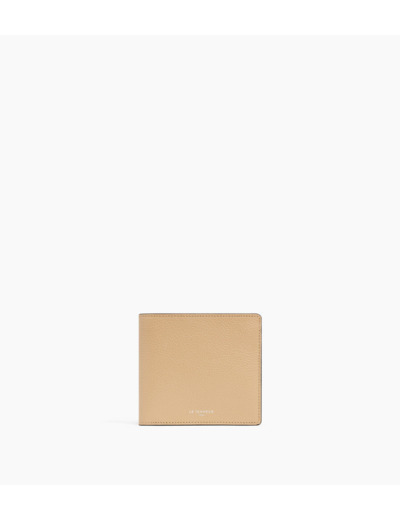 Porte cartes avec poches billets Emile en cuir grainé