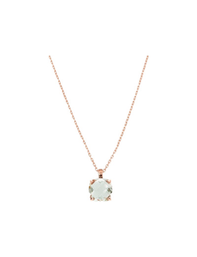 Collier Cesare Pompanon Poppy Blue en or rose et prasiolite