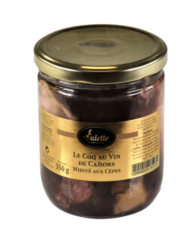 Le Coq au vin de Cahors mijoté aux Cèpes 350g