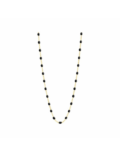 Collier sautoir Gigi Clozeau Classique en or jaune et résine noir, 60cm