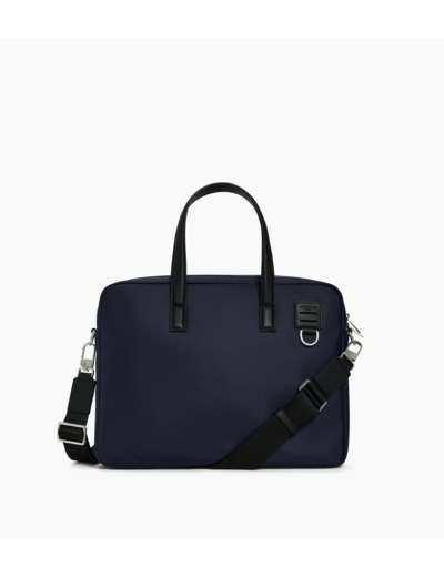 Porte documents 15" Basile en toile nylon et cuir lisse