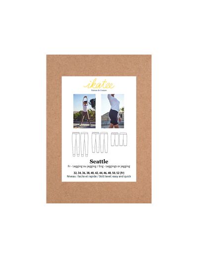 Ikatee – Patron Femme Legging / Jegging "Seattle" du 32 au 52