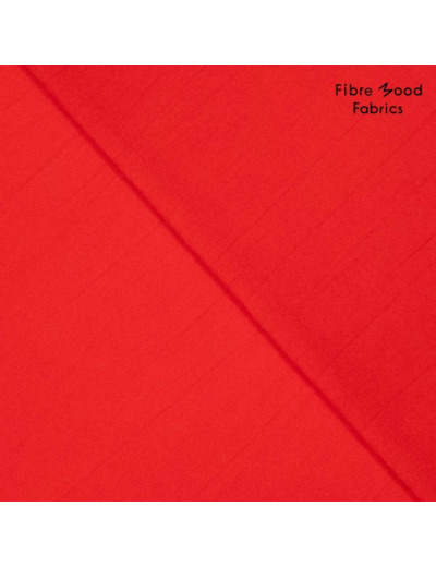 Fibre Mood - Tissu Crépon de Viscose  "Azure" Rouge Feu
