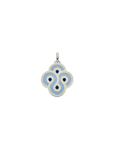Pendentif Arthus Bertrand Enlacé Bleu en argent, 30 mm