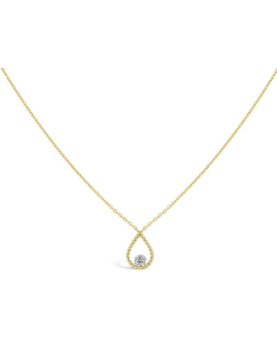 Collier Sarlane Palline en or jaune et diamant de 0.15ct