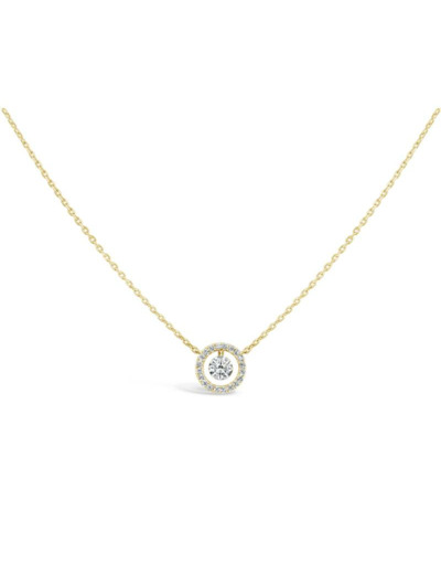 Collier Sarlane Entourage en or jaune et diamants de 0.15ct