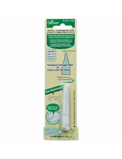 Clover – Recharge pour Stylo Marqueur "Chaco Liner" Coloris Blanc